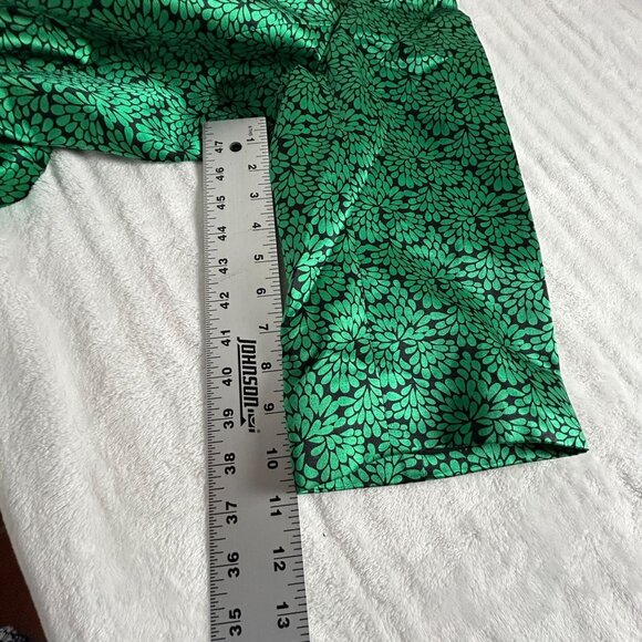 Doncaster Women's Floral Blazer Jacket Green Black Cotton Silk Formal Coat - Picture 8 of 9